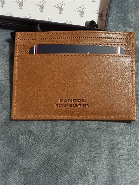 kangol rfid credit card holder 84 cognac|KANGOL Genuine Leather Card Holder Cognac Brown Gift .